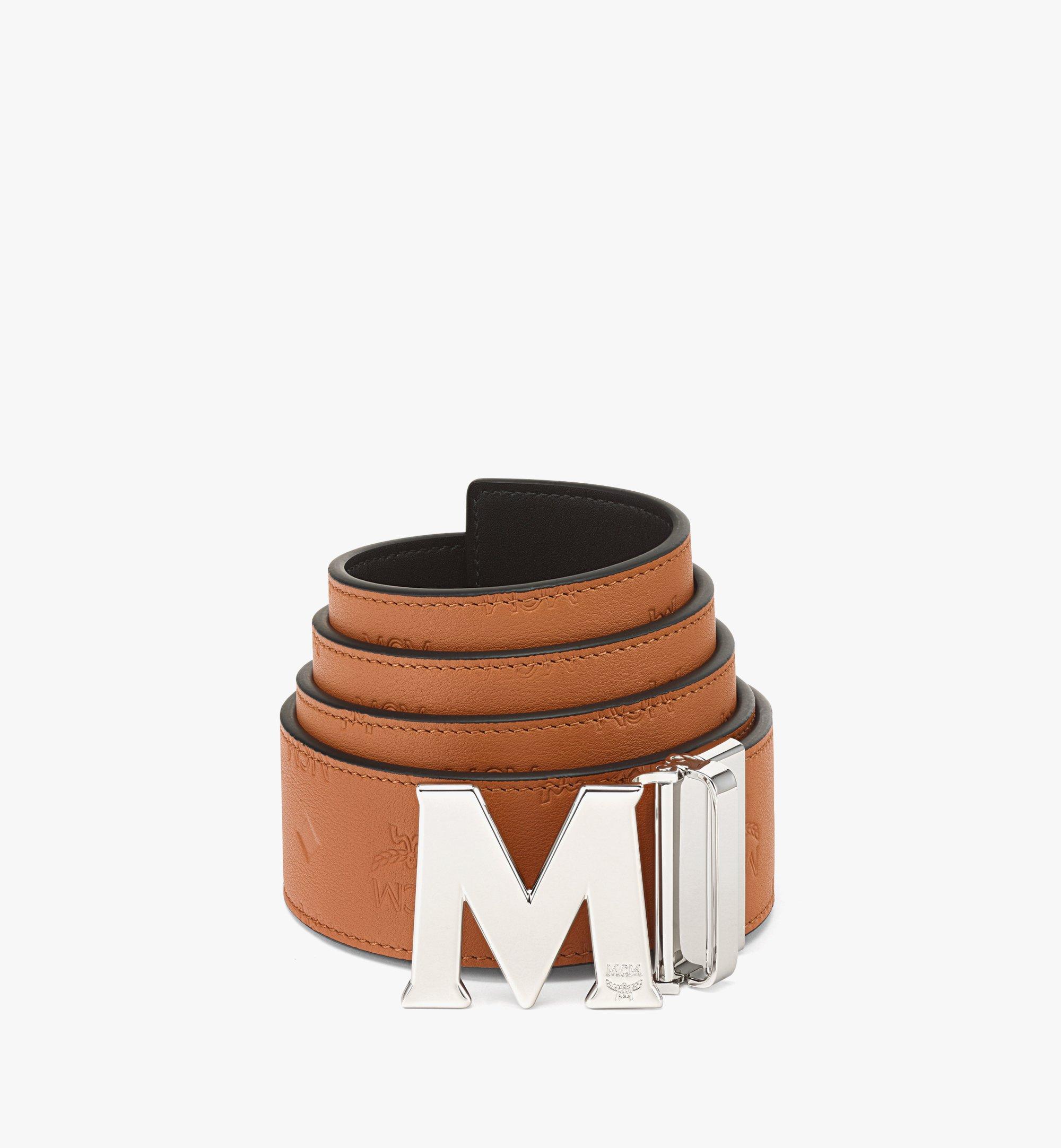 Claus M Reversible Belt 1.75” in Embossed Monogram Leather 1